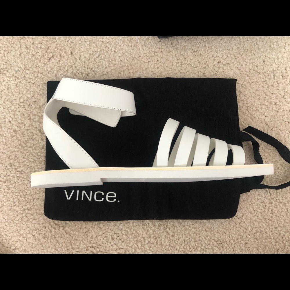 VINCE. White Sandals